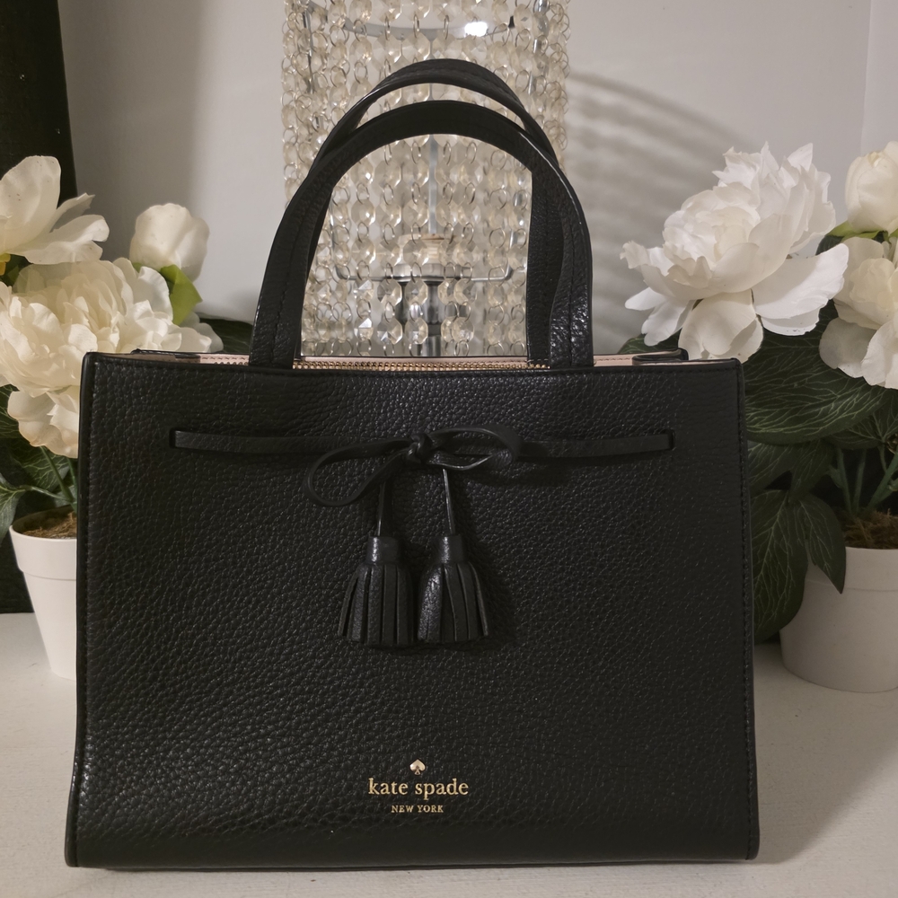 Kate Spade Black Leather Tote Bag